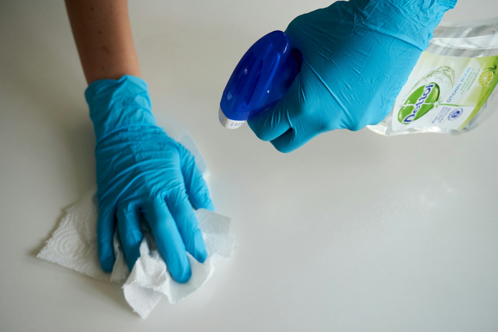 Cleaning cloth and gloves before detailing