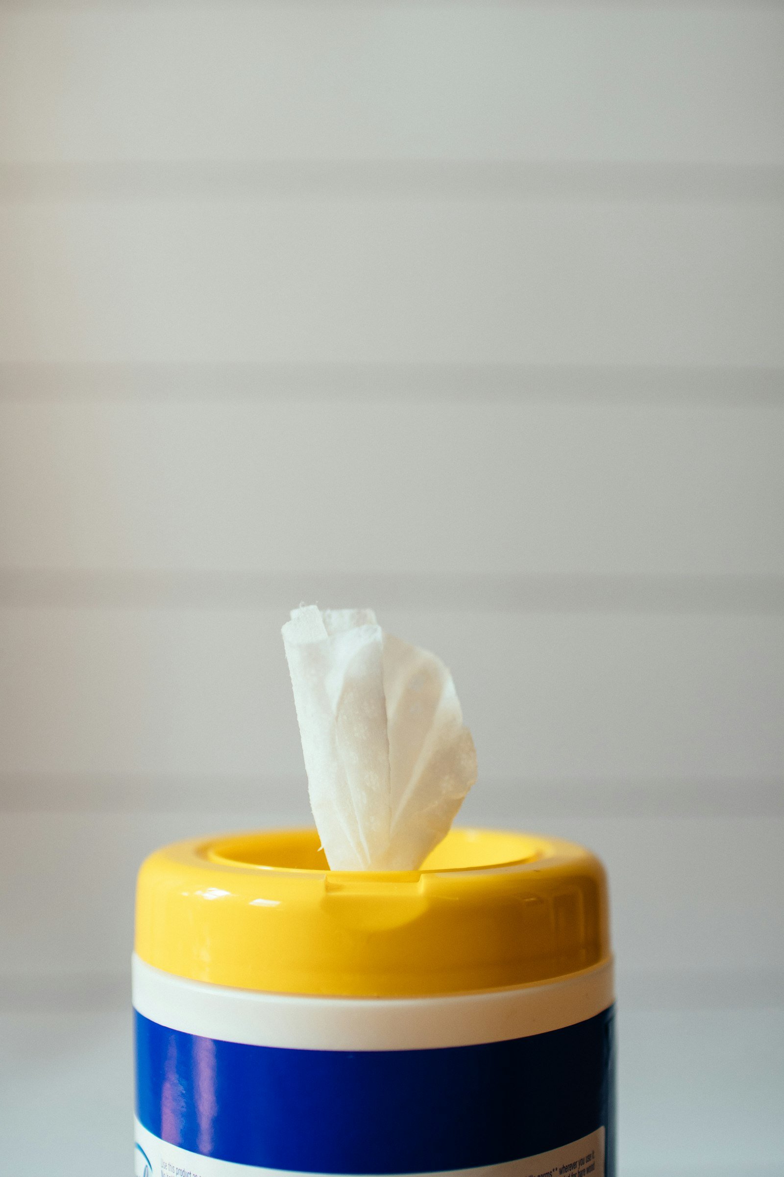 Bottles of cleaning supplies