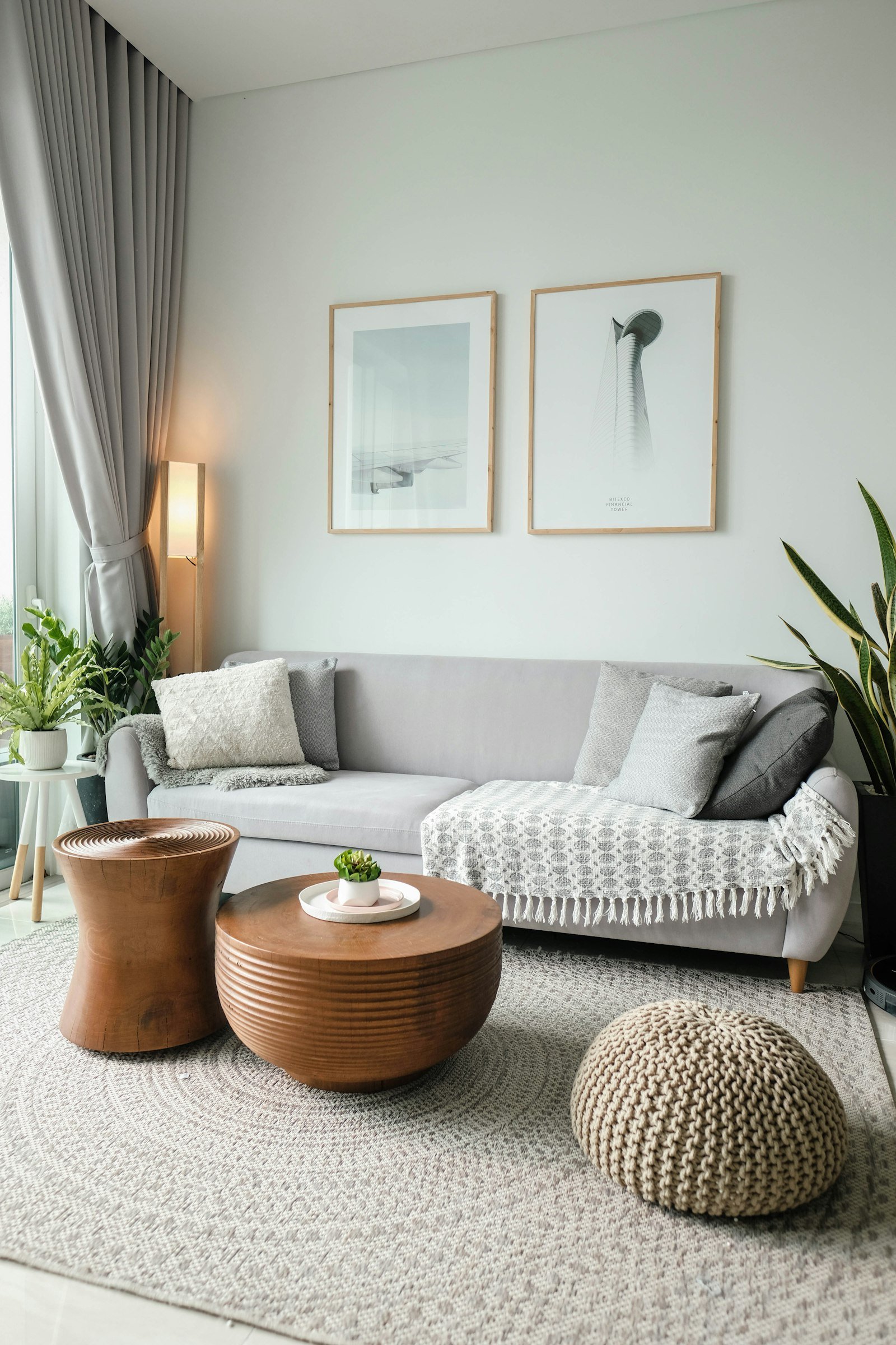 Tidy clean living room interior